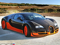 2010 Bugatti Veyron 16.4 Super Sport = 431 км/ч. 1200 л.с. 2.5 сек.