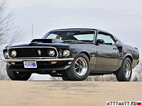 1969 Ford Mustang Boss 429 = 190 км/ч. 375 л.с. 7.1 сек.