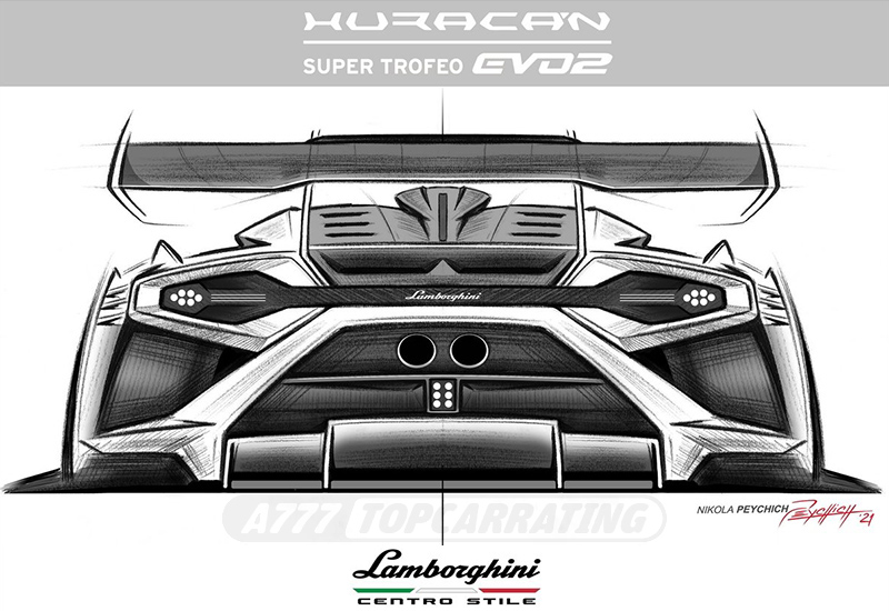 Рисунки автомобиля Lamborghini Huracan Super Trofeo EVO2 - скетчи